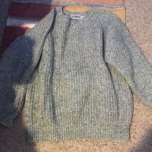 SOLD grey vintage crazy horse chunky knit sweater